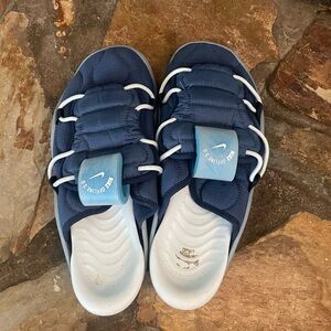 Navy Blue nike Slides W9/M7